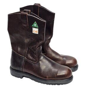 Red Wing Steel Toe Cowboy Work/Barn Boots – Size 8D, CSA Certified, Made in USA